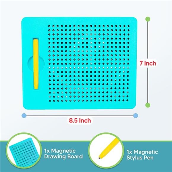 FUN Magnetic Drawing Board for Kids & Toddlers with Beads and Magnet Stylus Pen - Picture 6 of 6